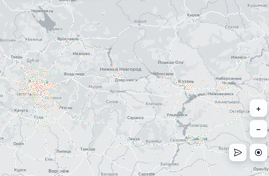 Карта зарядных станций для электромобилей в России: полный обзор